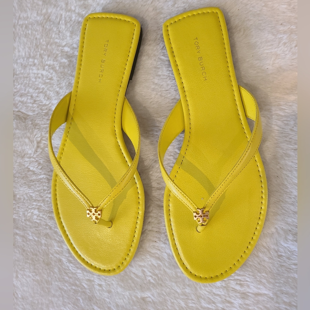 Tory Burch Leather Flip Flops - Picture 3 of 6